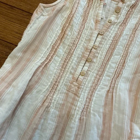 Faherty Isha Striped Sleeveless Organic Cotton Shift Dress, XS - Picture 3 of 10